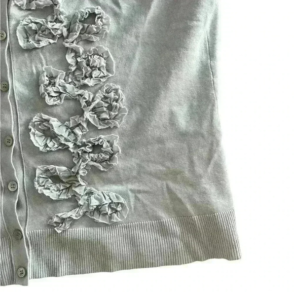 Chelsea & Theodore THEA Women’s XL Cardigan Sweater Light Tan Flowers - Picture 7 of 8